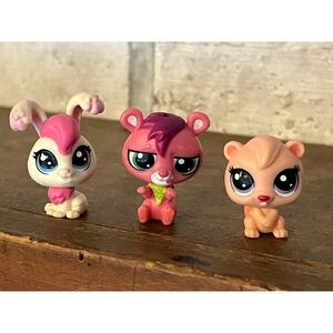 Lot of 3 Mini Littlest Pet Shop LPS